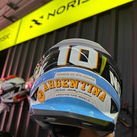 CAPACETE NORISK GRAN PRIX FF302 ARGENTINA + BRINDE VISEIRA