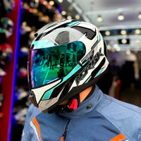 CAPACETE NORISK SPEED MAX VERDE AGUA + VISEIRA